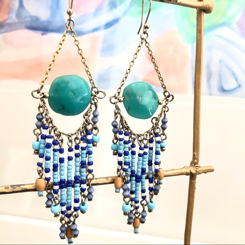 Azule Beaded Dangle Earrings